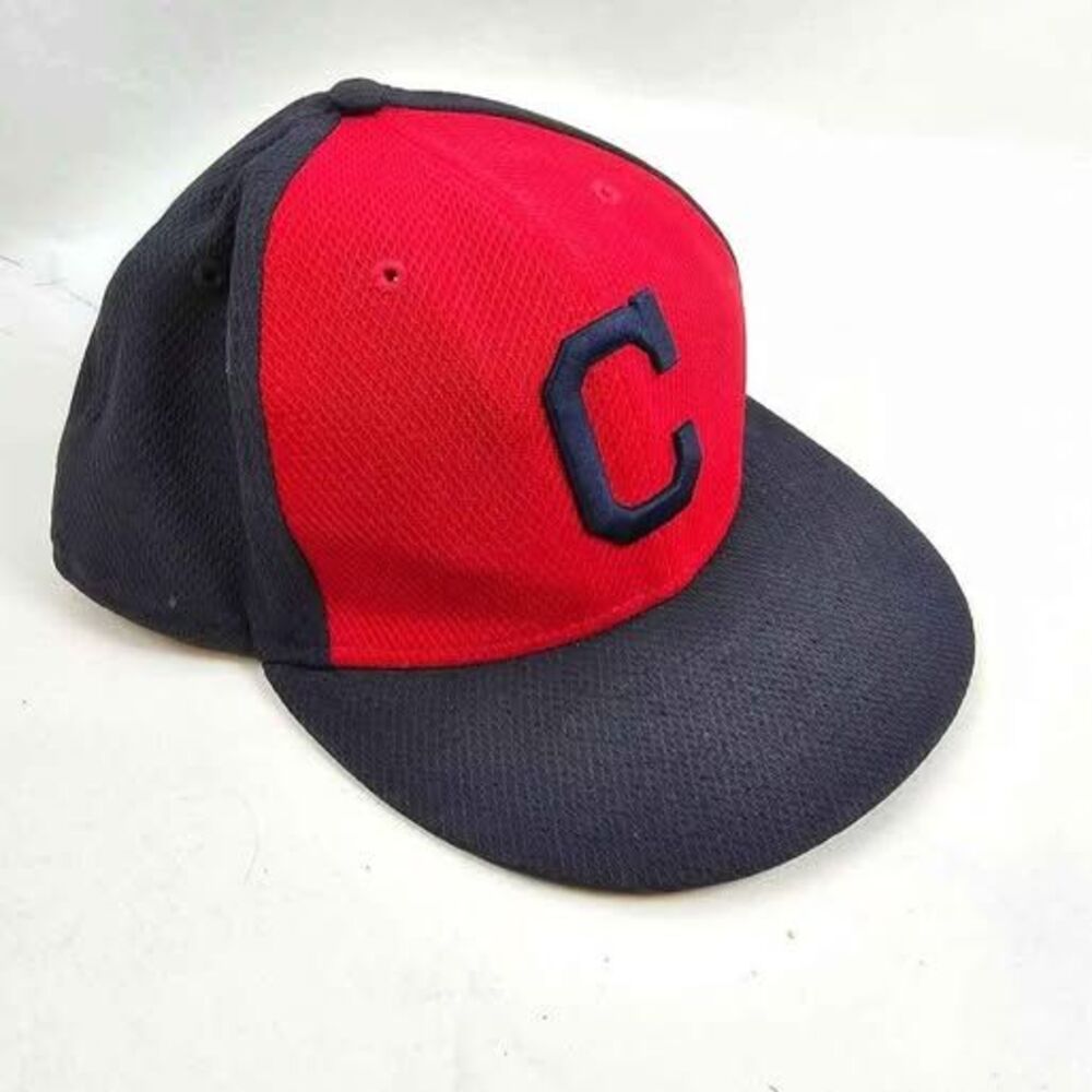 Cleveland Guardians Indians Hat Cap Size 7 3/8 Blue Red Men MLB Baseball New Era